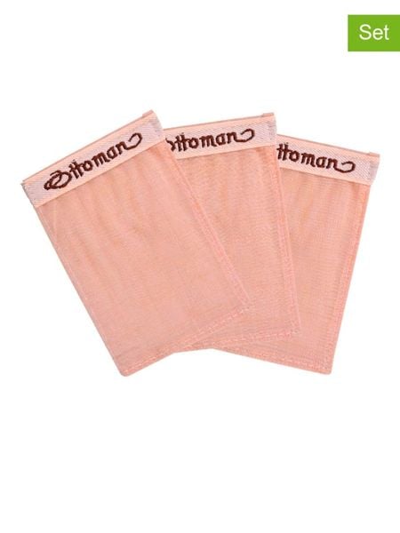 Ottoman Jedwabne rękawiczki peelingujące (3 szt.) w kolorze beżowym - 11 x 8 cm rozmiar: onesize. Brązowe rękawiczki męskie Ottoman, bez wzorów, z jedwabiu. Za 34.99 zł.