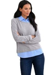 Heine Bluza w kolorze szarym rozmiar: 38. Szare bluzy bez kaptura damskie Heine, z bawełny. Za 77.95 zł.