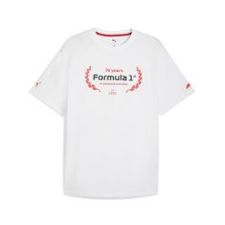 Męska koszulka F1® Essentials z grafiką PUMA. Białe t-shirty sportowe męskie Puma, l, bez ramiączek, do biegania. W wyprzedaży za 94.00 zł.