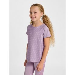 Koszulka dziewczęca Hummel MIX. Fioletowe koszulki dziewczęce HUMMEL, bez wzorów, bez ramiączek. Za 165.00 zł.