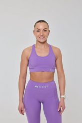 Stanik sportowy High Support Elite Crossback – fioletowy. Fioletowe biustonosze sportowe damskie OOSC, bez wzorów, z materiału. Za 147.99 zł.
