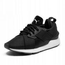 Buty treningowe damskie Puma Muse Satin ll Wn's Black 368427 02. Czarne obuwie treningowe damskie Puma, na fitness i siłownię. Za 298.40 zł.
