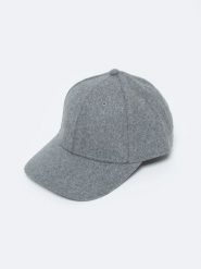 Czapka unisex z daszkiem wełniana szara Lano 902. Szare czapki z daszkiem damskie Big Star, bez wzorów, z tkaniny. W wyprzedaży za 79.99 zł.