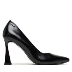 Półbuty KARL LAGERFELD. Czarne półbuty damskie Karl Lagerfeld, bez wzorów, bez obcasa, na obcasie. Za 709.99 zł.