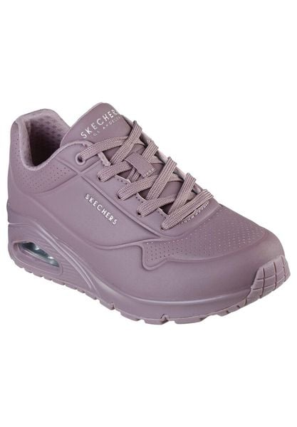 Buty sportowe Sneakersy damskie, Skechers Uno-Stand on Air. Fioletowe buty sportowe na co dzień damskie Skechers, bez wzorów, z materiału, trekkingowe. Za 279.99 zł.