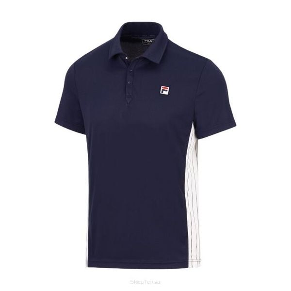 Koszulka tenisowa Fila Polo Piero. Niebieskie koszulki polo męskie Fila, l, bez wzorów, z materiału, bez ramiączek. Za 209.00 zł.