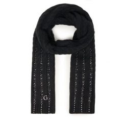Szalik Guess. Czarne szaliki i kominy damskie Guess, z aplikacjami. Za 289.99 zł.