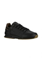 Sneakersy męskie K-Swiss Rinzler GT buty sportowe skórzane czarne (08907-097-M). Czarne buty sportowe na co dzień męskie K-Swiss, na zimę, z materiału, bez zapięcia, na fitness i siłownię. Za 279.00 zł.