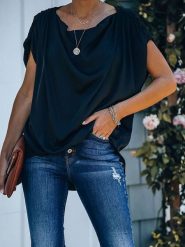 LA Angels Bluzka w kolorze czarnym rozmiar: L. Czarne bluzki damskie LA Angels, l, bez wzorów, bez kołnierzyka, bez ramiączek. Za 72.95 zł.