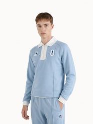 Bluza nr 1 Francja Olympique 2026. Niebieskie bluzy bez kaptura męskie Le Coq Sportif, s, z bawełny. Za 554.50 zł.