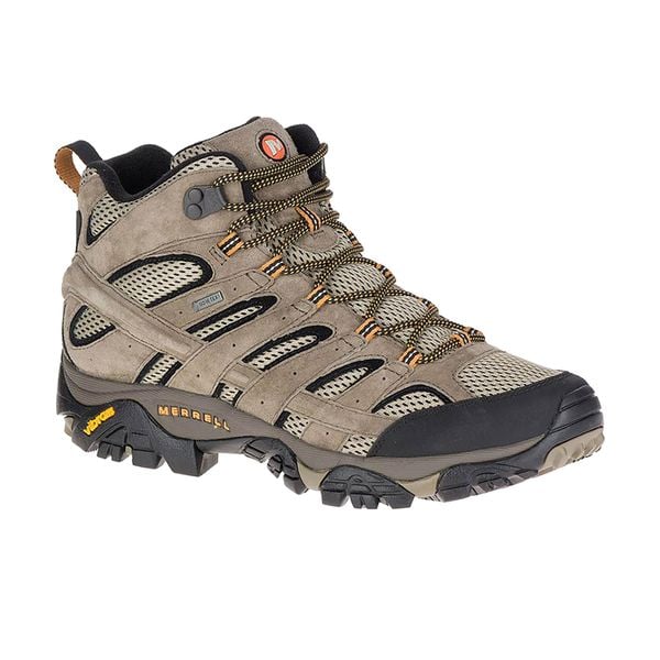 Buty turystyczne męskie Merrell Moab 2 LTR Mid GTX. Brązowe buty trekkingowe męskie MERRELL, bez zapięcia, trekkingowe. Za 377.73 zł.