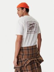 RVCA T-Shirt Lucky You EVYZT00274 Écru Regular Fit. Białe spodnie materiałowe męskie RVCA, bez wzorów, z bawełny. Za 82.99 zł.