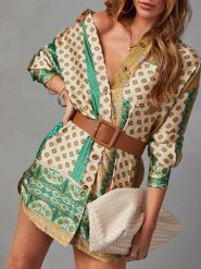 LA Angels Sukienka w kolorze beżowo-zielonym rozmiar: S. Brązowe sukienki damskie LA Angels, s, bez wzorów, bez kołnierzyka, bez ramiączek, mini. Za 173.99 zł.