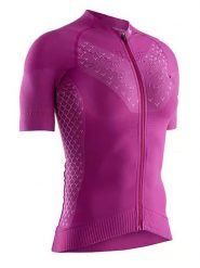 X-Bionic Koszulka kolarska w kolorze fioletowym rozmiar: L. Różowe bluzki sportowe damskie X BIONIC, l, bez wzorów, z materiału, bez ramiączek. Za 386.53 zł.