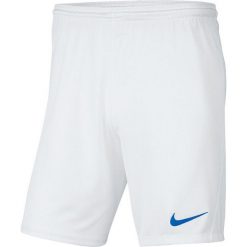 Spodenki treningowe męskie Nike Dry Park III NB K. Białe szorty męskie Nike, bez kołnierzyka. Za 59.00 zł.