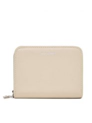 Calvin Klein Portfel Ck Medium Flap Zip Around LV04F1075G Kremowy. Białe portfele damskie CALVIN KLEIN, bez wzorów, ze skóry. Za 289.99 zł.