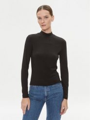 Calvin Klein Golf K20K206067 Czarny Slim Fit. Czarne golfy damskie CALVIN KLEIN, xs, bez wzorów, z bawełny, bez ramiączek. Za 219.99 zł.
