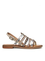 Geox Sandały D Maddalusiac D65YMB 0N6QS C5Y1S Kolorowy. Sandały damskie Geox, bez wzorów, ze skóry, bez obcasa, na płaskiej podeszwie. Za 389.99 zł.