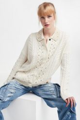 Kardigan damski wełniany ELISABETTA FRANCHI. Kardigany damskie Elisabetta Franchi, bez wzorów, z wełny. W wyprzedaży za 2,447.40 zł.