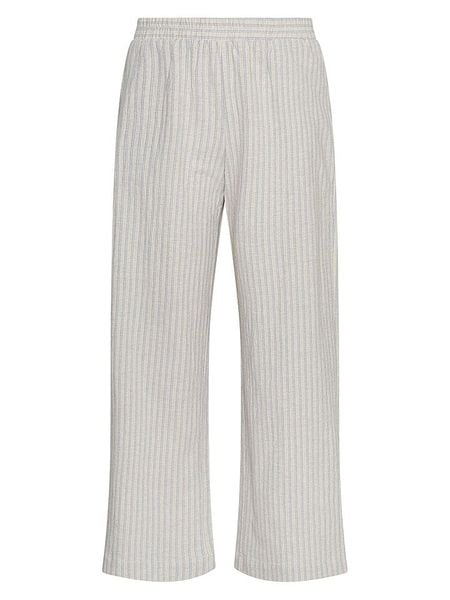 MOSS COPENHAGEN Spodnie "Joceanne Pants" w kolorze błękitno-białym rozmiar: S. Białe spodnie materiałowe damskie MOSS COPENHAGEN, bez wzorów, z materiału. Za 135.49 zł.