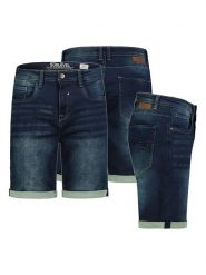 Sublevel Bermudy dżinsowe w kolorze granatowym rozmiar: W29. Niebieskie szorty męskie Sublevel, z aplikacjami, ze skóry, klasyczne. Za 104.99 zł.