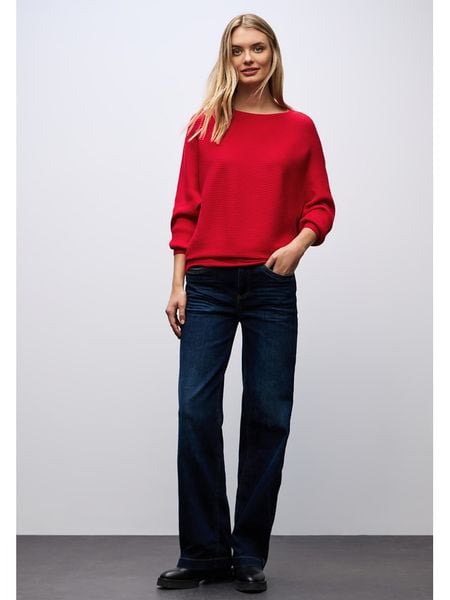 Cecil Sweter w kolorze czerwonym rozmiar: 42. Czerwone swetry klasyczne damskie Cecil, ze splotem, bez kołnierzyka. Za 135.17 zł.