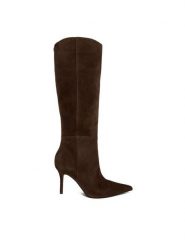 Guess Kozaki FLFGRS SUE11 Brązowy. Brązowe kozaki damskie Guess, ze skóry, bez obcasa, na szpilce. Za 889.99 zł.