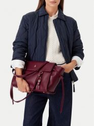 Beverly Hills Polo Club Torebka EO-BHPC-C-026-10 Bordowy. Czerwone torebki klasyczne damskie Beverly Hills Polo Club, bez wzorów, ze skóry, bez dodatków. Za 299.99 zł.