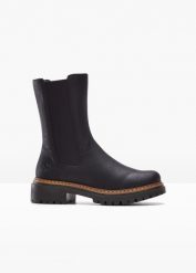 Kozaki Rieker. Czarne kozaki damskie bonprix, bez obcasa. Za 299.99 zł.