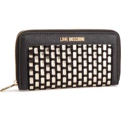 Duży Portfel Damski LOVE MOSCHINO - JC5655PP07KM190B Nero. Czarne portfele damskie Love Moschino, bez wzorów, z materiału. W wyprzedaży za 319.00 zł.