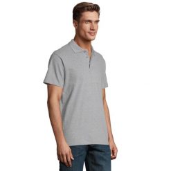Męska Koszulka Polo Spring II Melange. Szare koszulki polo męskie SOL'S, m, bez wzorów, z bawełny, bez ramiączek. Za 120.99 zł.