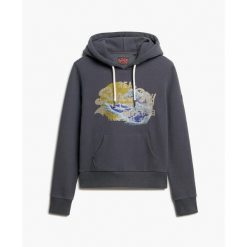 Bluza damska z kapturem Superdry Vintage Logo Tokyo. Brązowe bluzy z kapturem damskie Superdry. Za 383.25 zł.