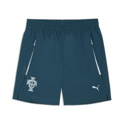 Męskie szorty z tkaniny Portugalii PUMATECH o luźnym kroju PUMA. Niebieskie szorty męskie Puma, bez wzorów, z tkaniny, sportowe. Za 259.00 zł.