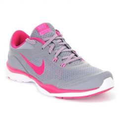 Buty do chodzenia damskie Nike Wmns Flex Trainer 5. Szare buty sportowe na co dzień damskie Nike, bez wzorów, z gumy, trekkingowe. Za 362.00 zł.