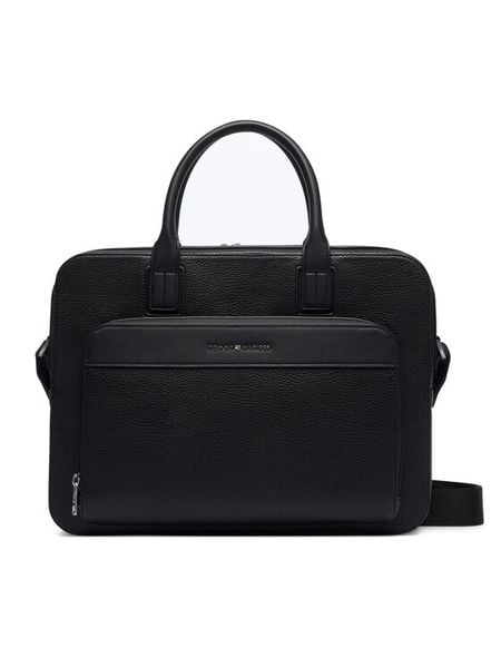 Tommy Hilfiger Torba na laptopa Th Central Slim Computer Bag AM0AM14730 Czarny. Czarne torby na laptopa damskie Tommy Hilfiger, ze skóry. Za 749.99 zł.