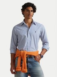 Polo Ralph Lauren Koszula 710B15595008 Niebieski Custom Fit. Niebieskie koszule męskie Polo Ralph Lauren, m, bez wzorów, z bawełny, bez kołnierzyka, bez ramiączek. Za 689.99 zł.