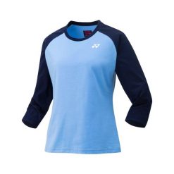 Koszulka tenisowa damska Yonex Saxe. Białe t-shirty damskie YONEX, xs, bez wzorów, z bawełny, bez kołnierzyka. Za 99.99 zł.