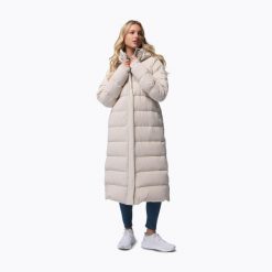 Płaszcz puchowy damski Columbia Amaze Puff Long Hooded. Brązowe płaszcze damskie Columbia, bez wzorów, z puchu, sportowe. Za 1,199.00 zł.