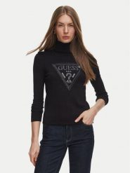 Guess Golf W6BR54 Z1455 Czarny Regular Fit. Czarne golfy damskie Guess, xs, z aplikacjami, z wiskozy, bez ramiączek. Za 344.99 zł.