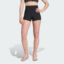 Krótkie legginsy All-Me Sculpt Booty. Brązowe legginsy damskie Adidas, bez wzorów. Za 199.00 zł.