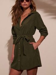 LA Angels Sukienka w kolorze khaki rozmiar: S. Brązowe sukienki damskie LA Angels, s, bez wzorów, bez kołnierzyka, bez ramiączek, mini. Za 165.99 zł.