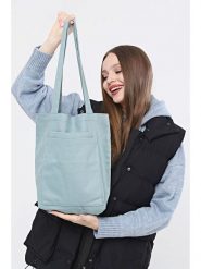 Lucky Bees Shopper bag w kolorze błękitnym - 33 x 45 x 10 cm rozmiar: onesize. Niebieskie shopper bag damskie Lucky Bees, bez wzorów, z materiału, na ramię, bez dodatków. Za 57.06 zł.