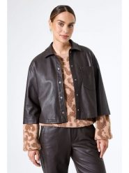 Garcia Kurtka przejściowa w kolorze brązowym rozmiar: L. Brązowe kurtki damskie Garcia, l, bez wzorów, ze skóry, bez kaptura. Za 195.99 zł.