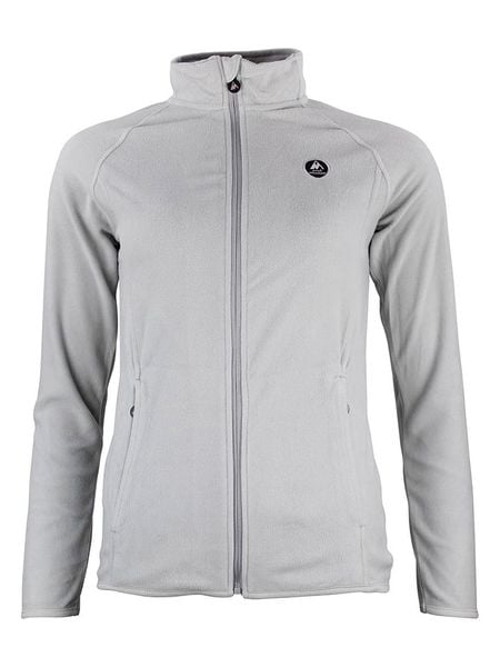 Peak Mountain Kurtka polarowa "Afonor" w kolorze szarym rozmiar: L. Szare kurtki damskie Peak Mountain, l, z aplikacjami, z materiału, bez kaptura. Za 148.26 zł.