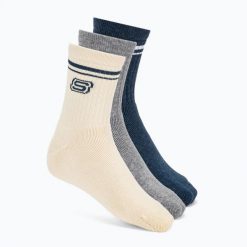 Skarpety SKECHERS Full Terry Low Crew. Białe skarpetki męskie Skechers, bez wzorów, z bawełny. Za 77.99 zł.