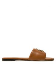 Tory Burch Klapki Eleanor Slide 157966 Brązowy. Brązowe klapki damskie Tory Burch, bez wzorów, ze skóry, bez obcasa. Za 1,259.00 zł.