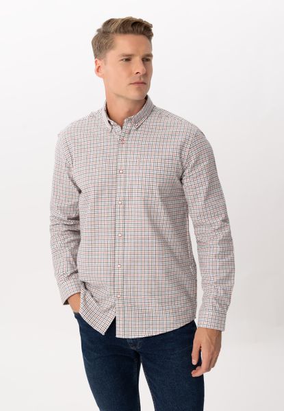 Koszula w kratkę, Regular Fit, K-NUMERO. Zielone koszule męskie Volcano, m, z aplikacjami, z bawełny, bez kołnierzyka, bez ramiączek. Za 139.99 zł.