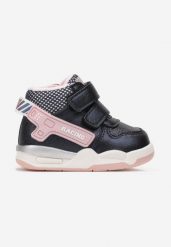 Granatowe Płaskie Botki w Stylu Sneakersów z Ozdobnym Napisem Alessima. Niebieskie botki dziewczęce Renee, bez wzorów, z jeansu, bez ramiączek. Za 49.99 zł.