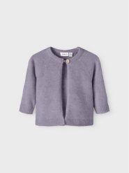 NAME IT Kardigan 13218679 Fioletowy Regular Fit. Fioletowe swetry dziewczęce Name it, bez wzorów, z syntetyku, bez kołnierzyka. Za 59.99 zł.