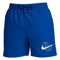 Strój Nike 5 Volley Short Royal. Niebieskie szorty męskie Nike, bez wzorów, z materiału, eleganckie. Za 177.62 zł.
